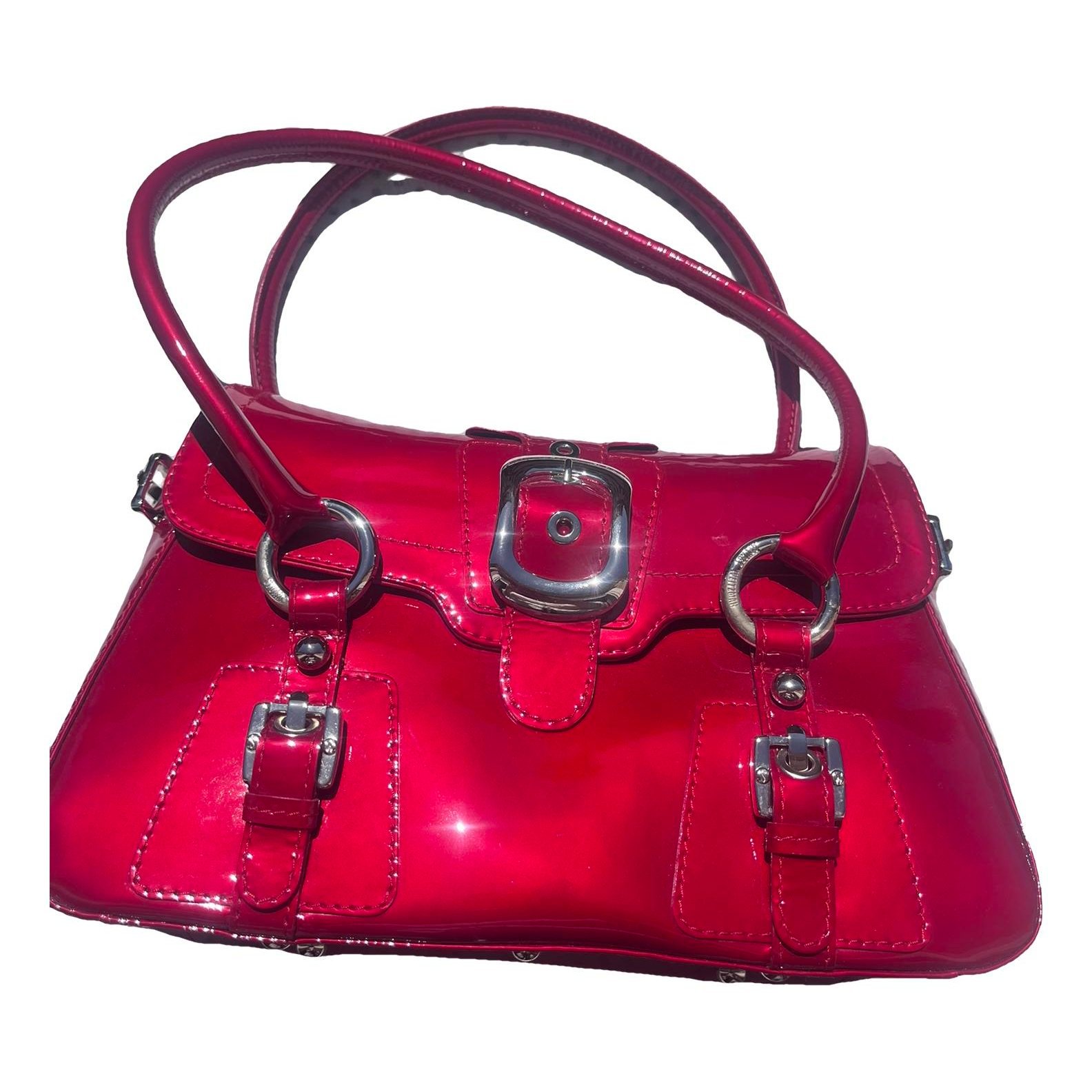 Patent leather handbag