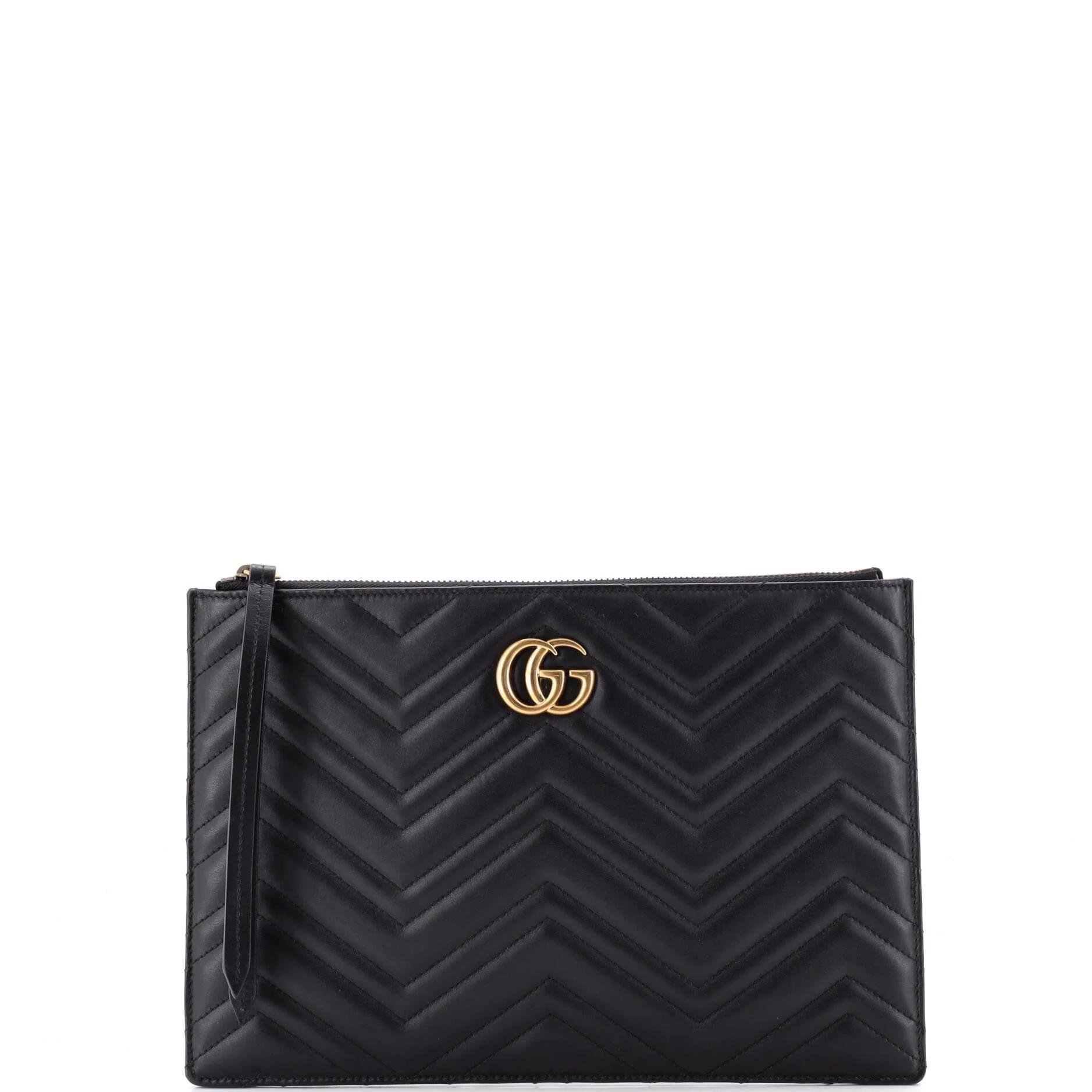 Leather clutch bag