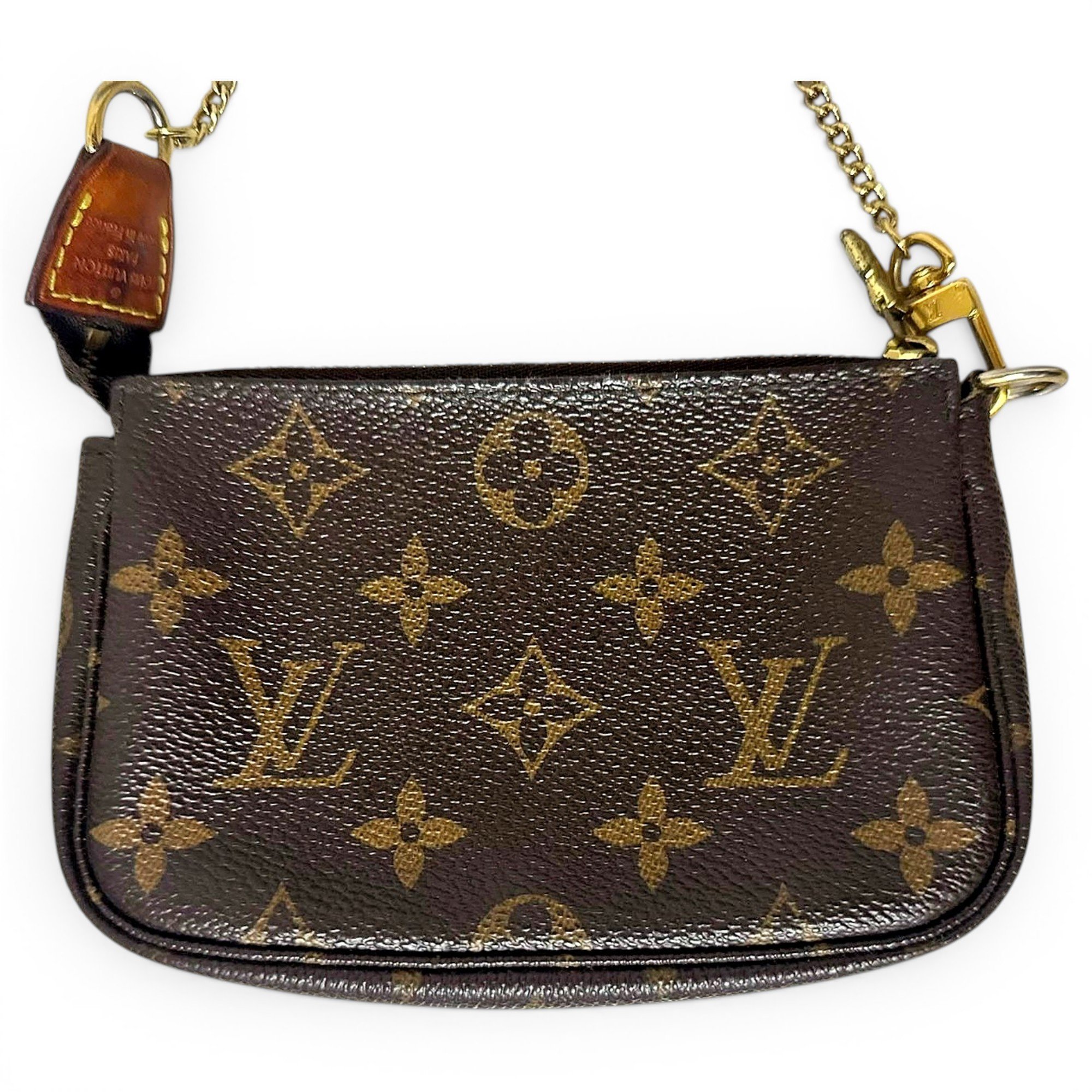 Leather clutch bag