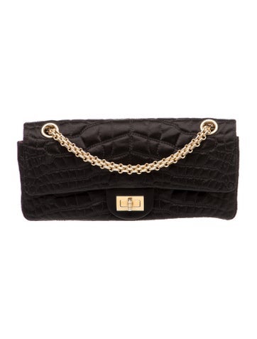 Satin Coco's Croc Reissue E/W Double Flap Bag