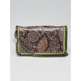 Stella McCartney Stella McCartney Brown Faux Snakeskin Falabella Crossbody BagBrown Faux Snakeskin