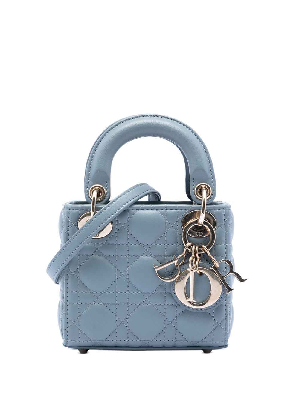 2021 Micro Lambskin Cannage Lady Dior satchel