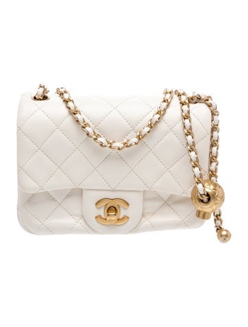 Pearl Crush Mini Square Flap Bag