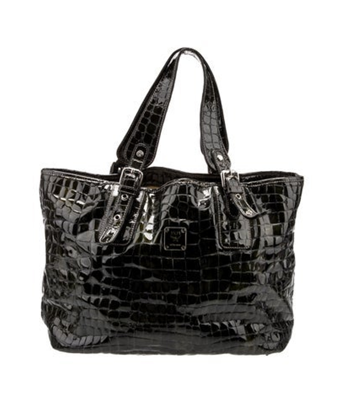 MCM Embossed Leather Tote