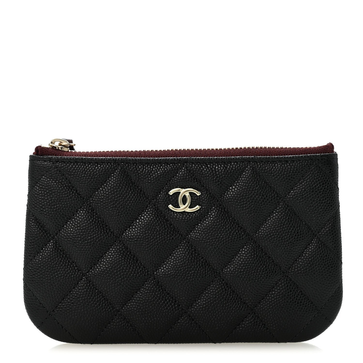 Chanel Caviar Quilted Small Cosmetic Case Black