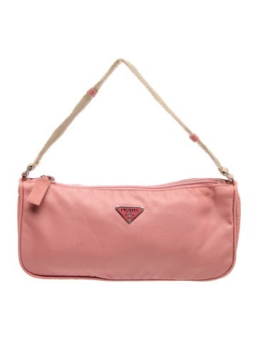 Prada Enameled Metal Triangle Shoulder Bag