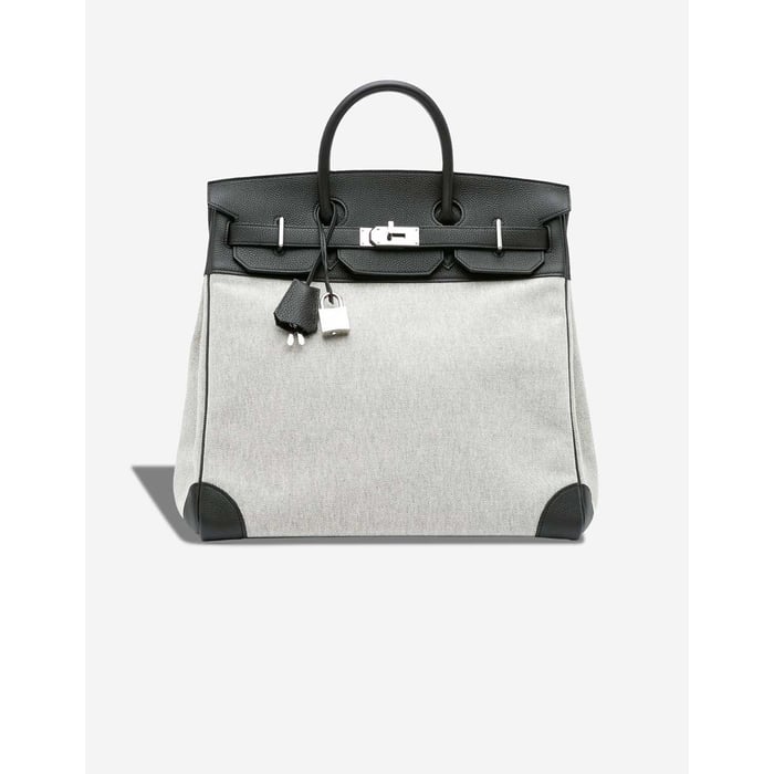 Hermes 
		Haut à Courroies 40 Evercolor / Toile Graphite    