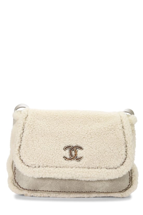 Paris-Salzburg White Shearling Austrian Messenger