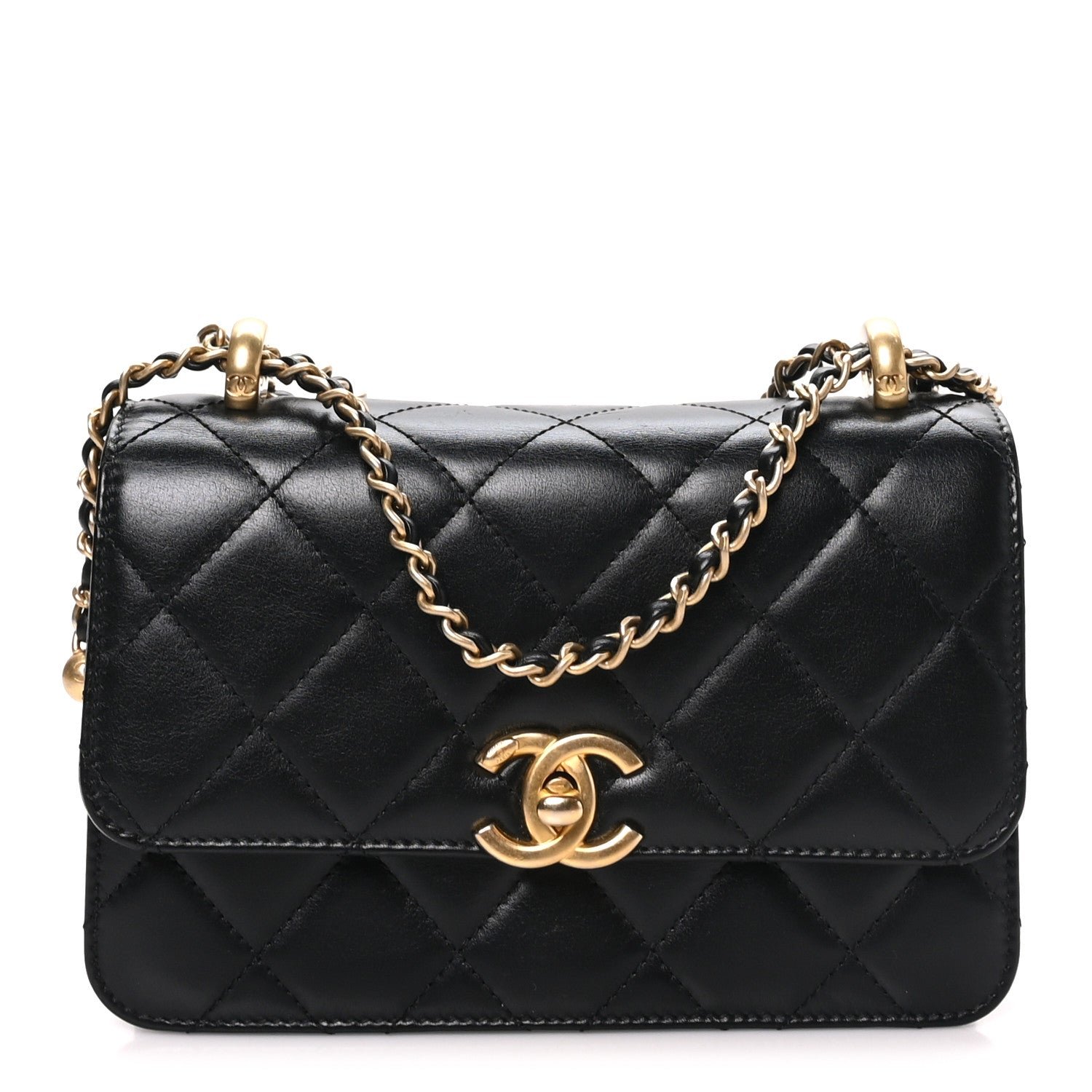 Chanel Calfskin Quilted Mini Perfect Fit Flap Black Black Black