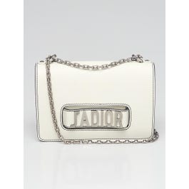 Dior Christian Dior White Smooth Calfskin Leather J'ADIOR Shoulder Bag
