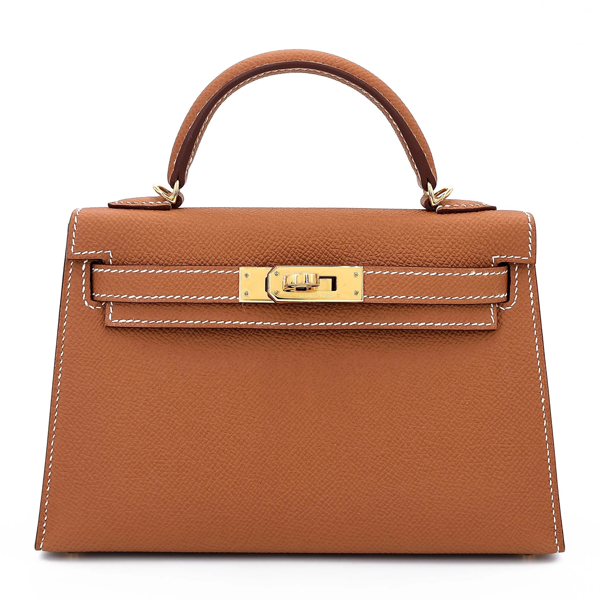 Excellent ( Rank SA ) HERMÈS Mini Kelly II Gold (37) Epsom Gold hardware W (2024)