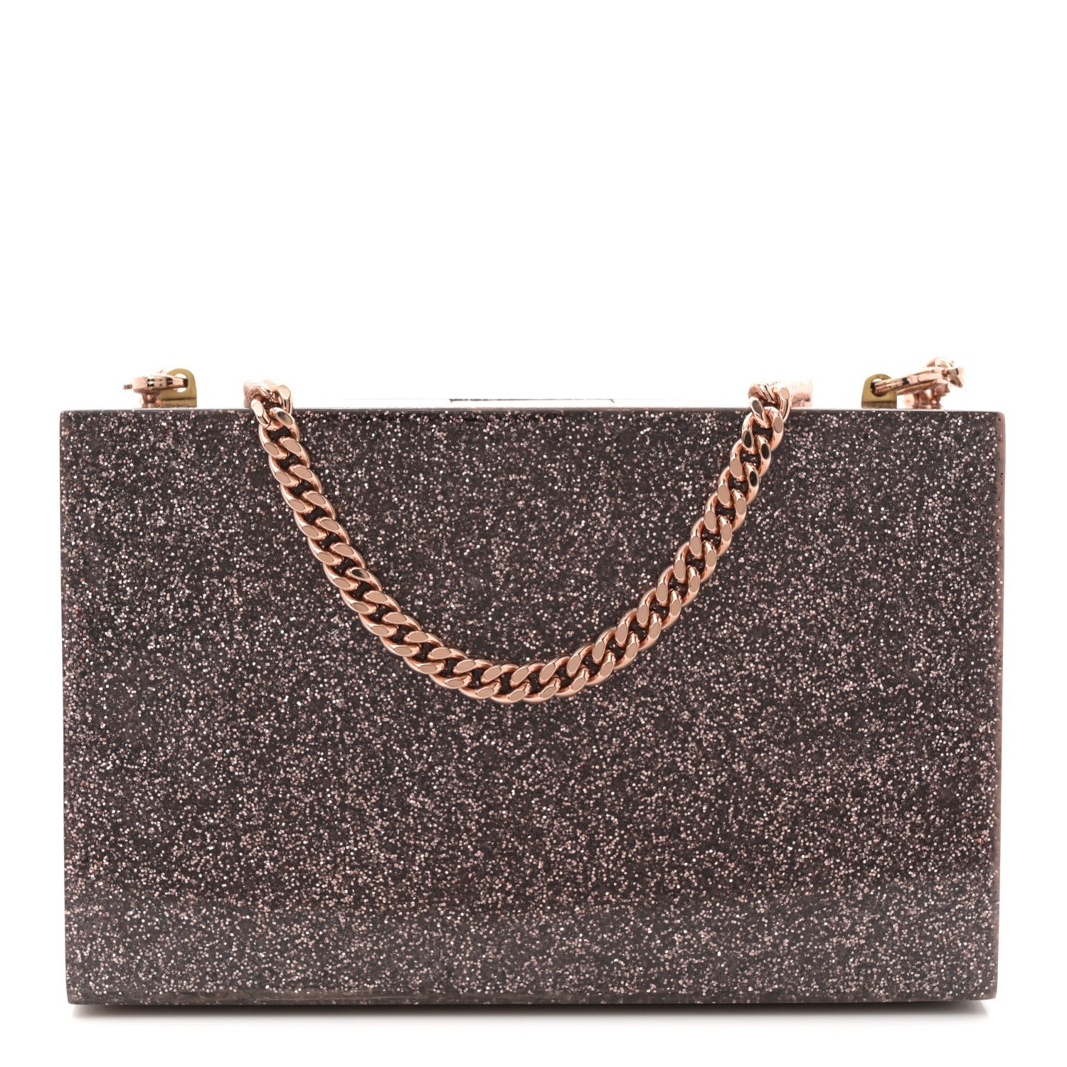 Stella McCartney Stella McCartney Acrylic Glitter Chain Clutch Copper