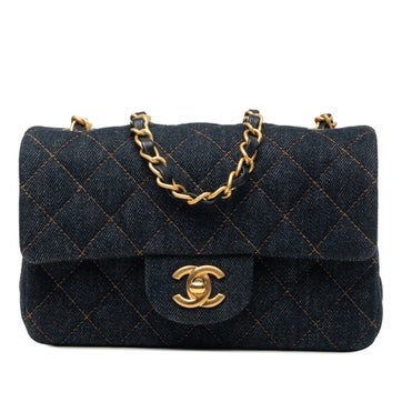 Mini Rectangular Quilted Denim Flap