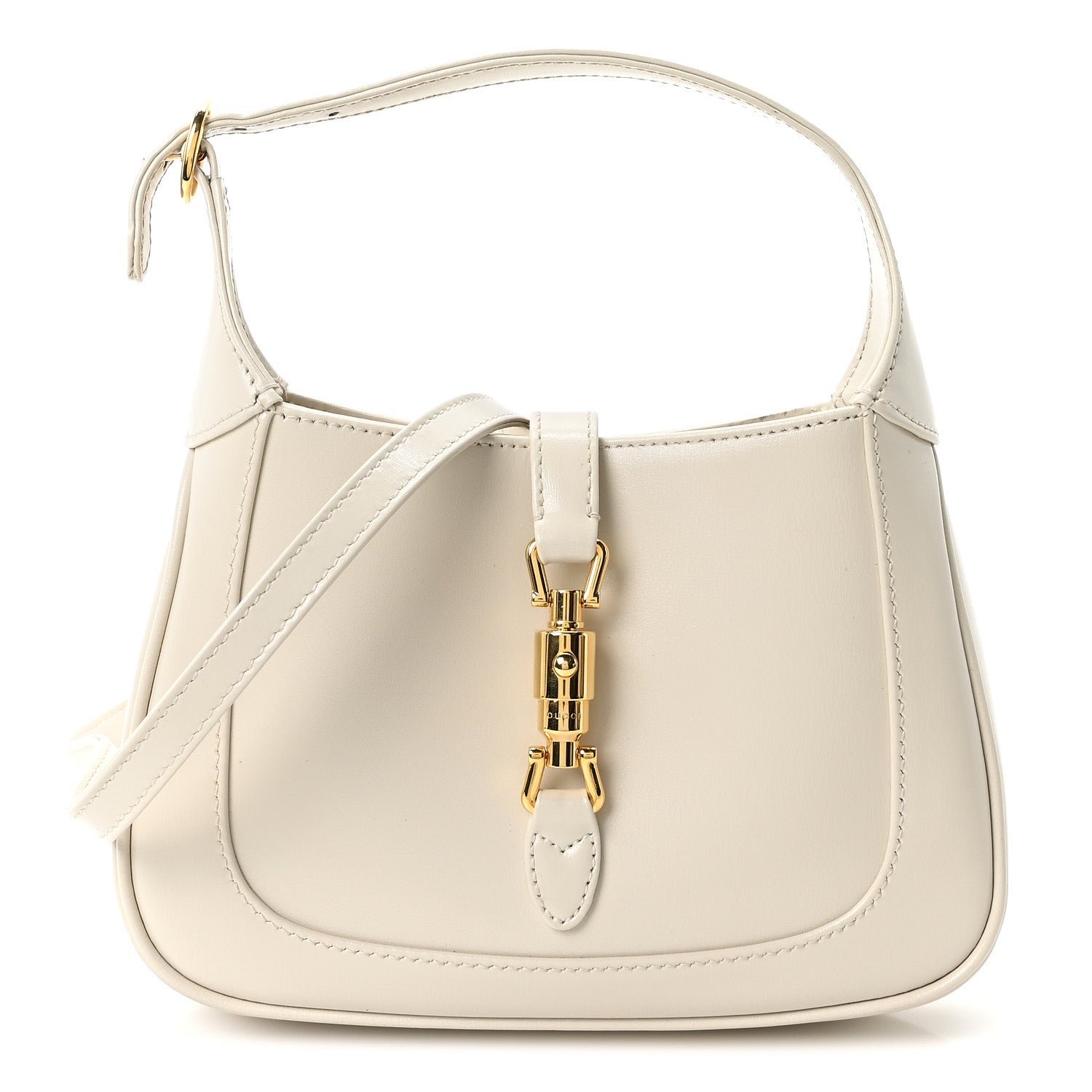 Gucci Boarded Dyana Lux Calfskin Mini Jackie 1961 Hobo Mystic White