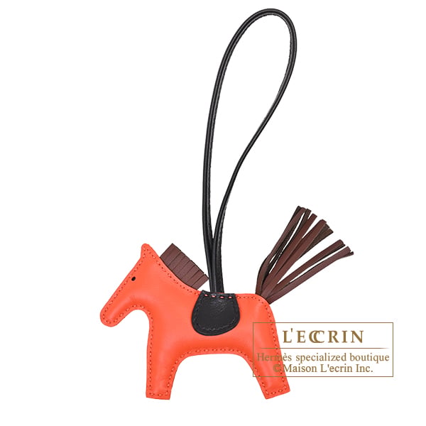 Hermes Rodeo charm PM Capucine/Terre Agneau