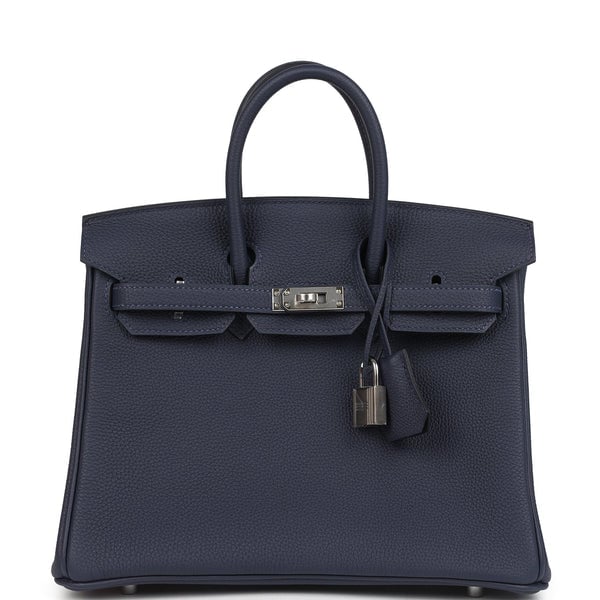 Hermes Hermes Birkin 25 Bleu Nuit Togo Palladium Hardware