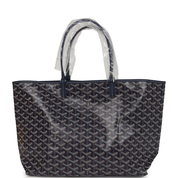 Goyard Goyard Goyardine Navy Saint Louis PM Tote Bag Palladium Hardware