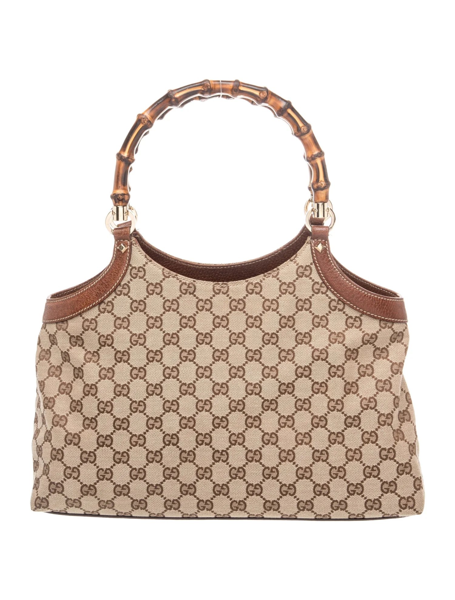 GG Canvas Bamboo Top Handle Tote Vintage