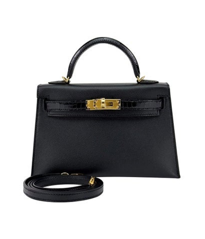 Hermes 2024 Madame Shiny Alligator Mini Kelly Ii Touch Sellier 20 W Tags