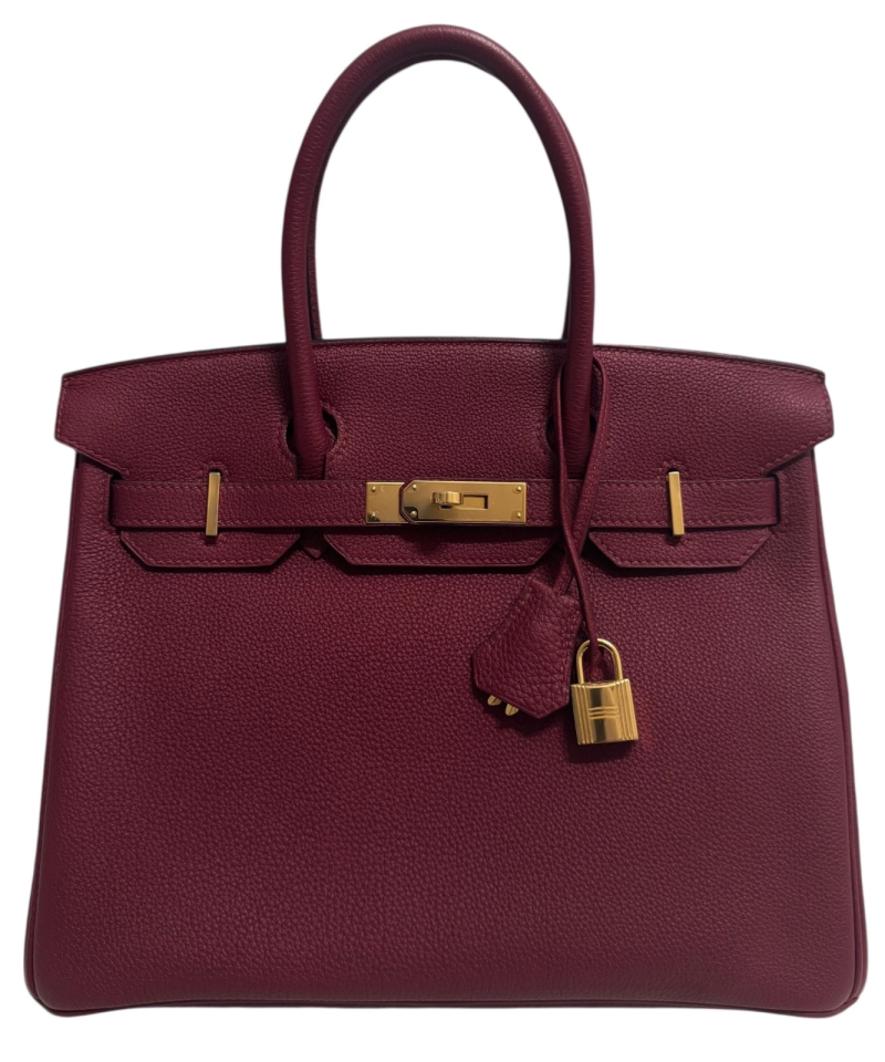 Hermes Rouge Grenat Togo Birkin 30 Gold Hardware, 2016