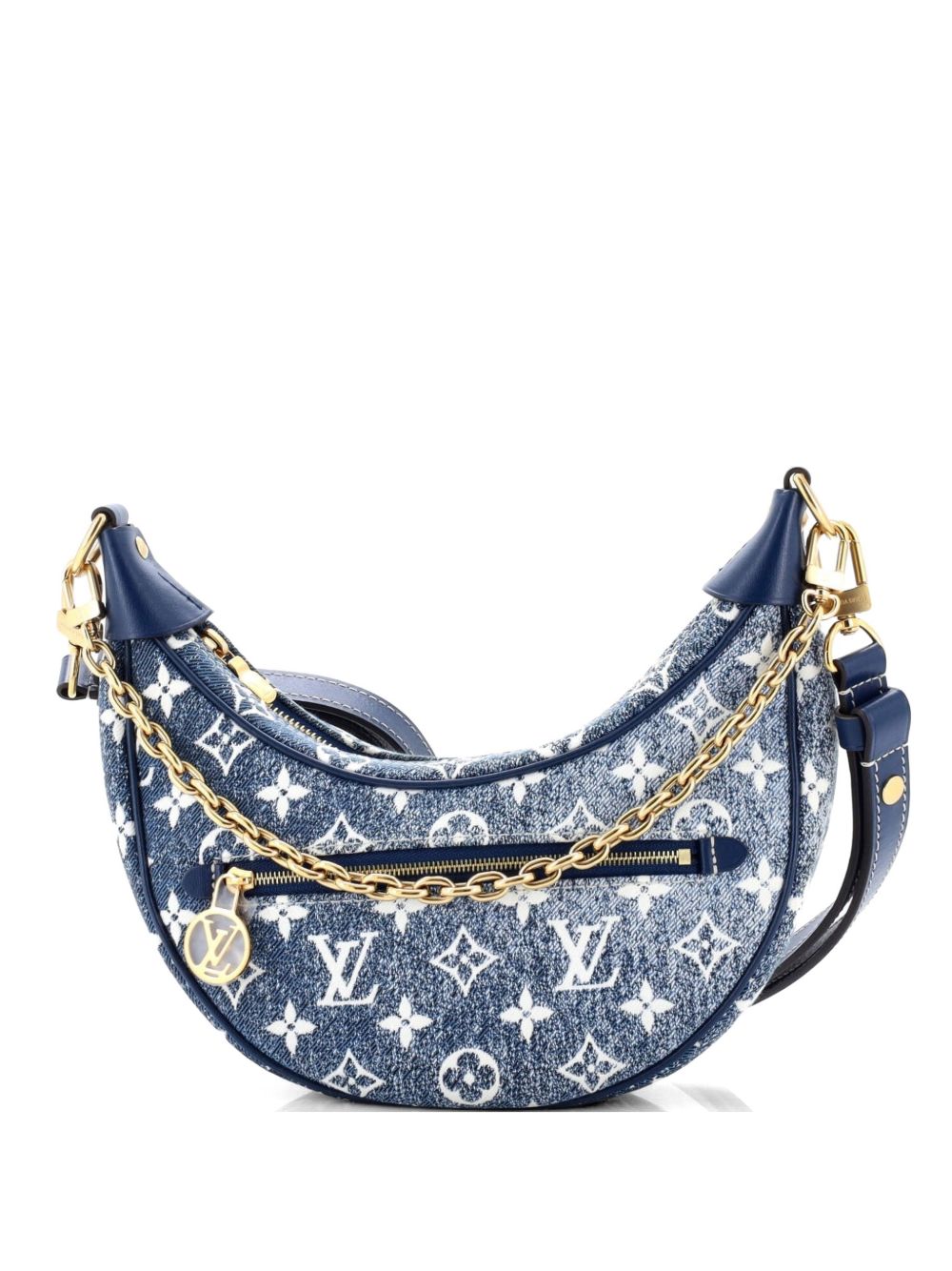 Loop Handbag Monogram Jacquard Denim hobo bag