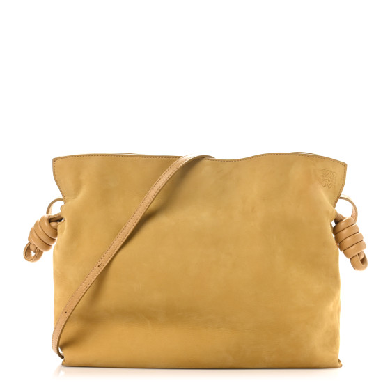 Loewe Nubuck Small Flamenco Knot Bag Desert