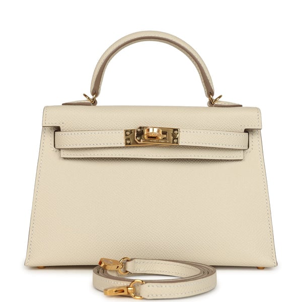 Hermes Hermes Special Order (HSS) Kelly Sellier 20 Craie Verso Epsom Gold Hardware