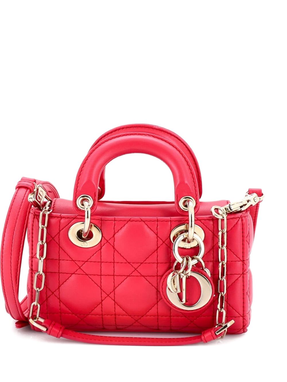 Lady D-Joy Bag Cannage Quilt Lambskin Micro satchel