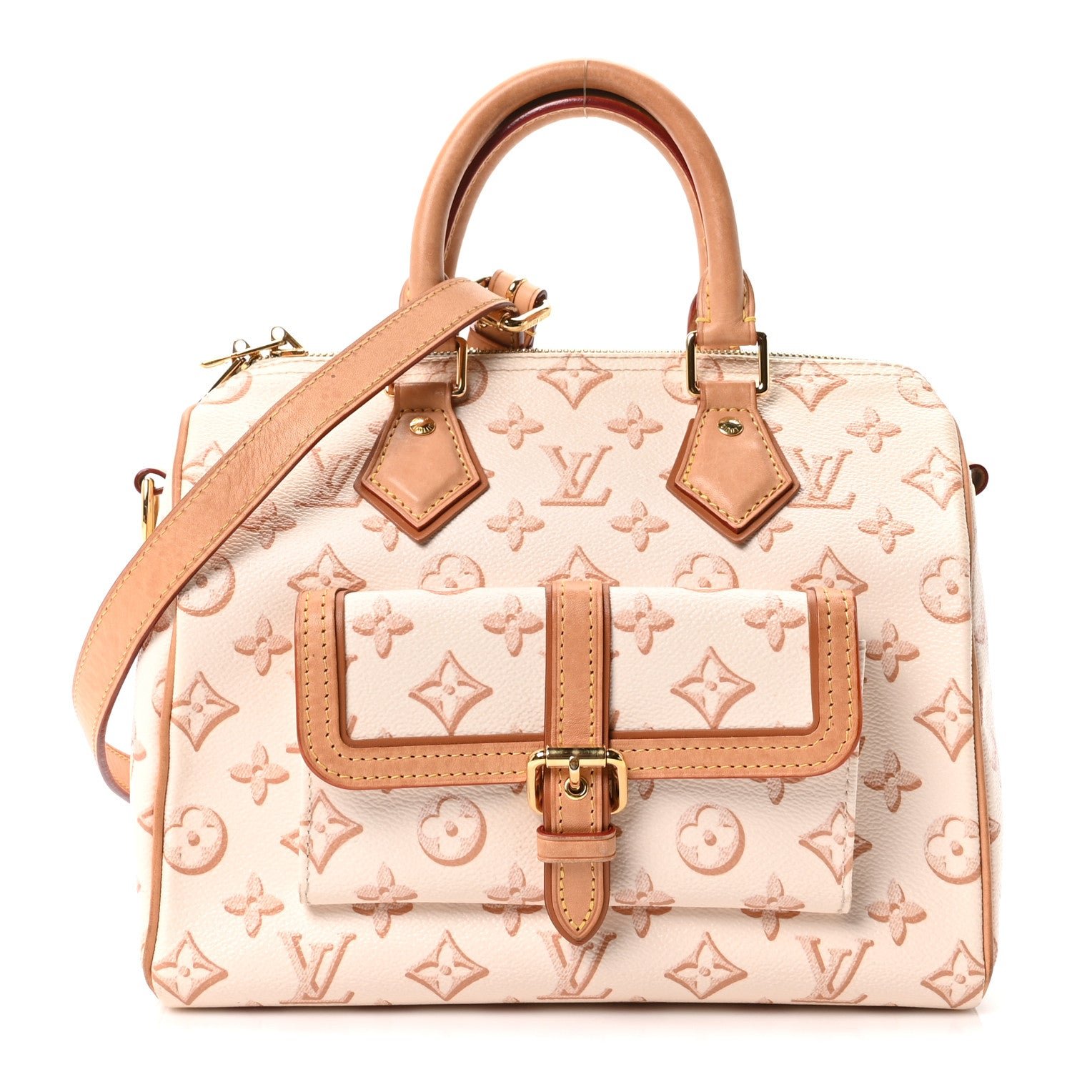 Louis Vuitton Louis Vuitton Monogram Fall for You Speedy Bandouliere 25 Beige Clair