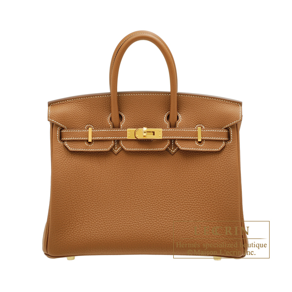 Hermes Birkin bag 25 Gold Togo leather Gold hardware