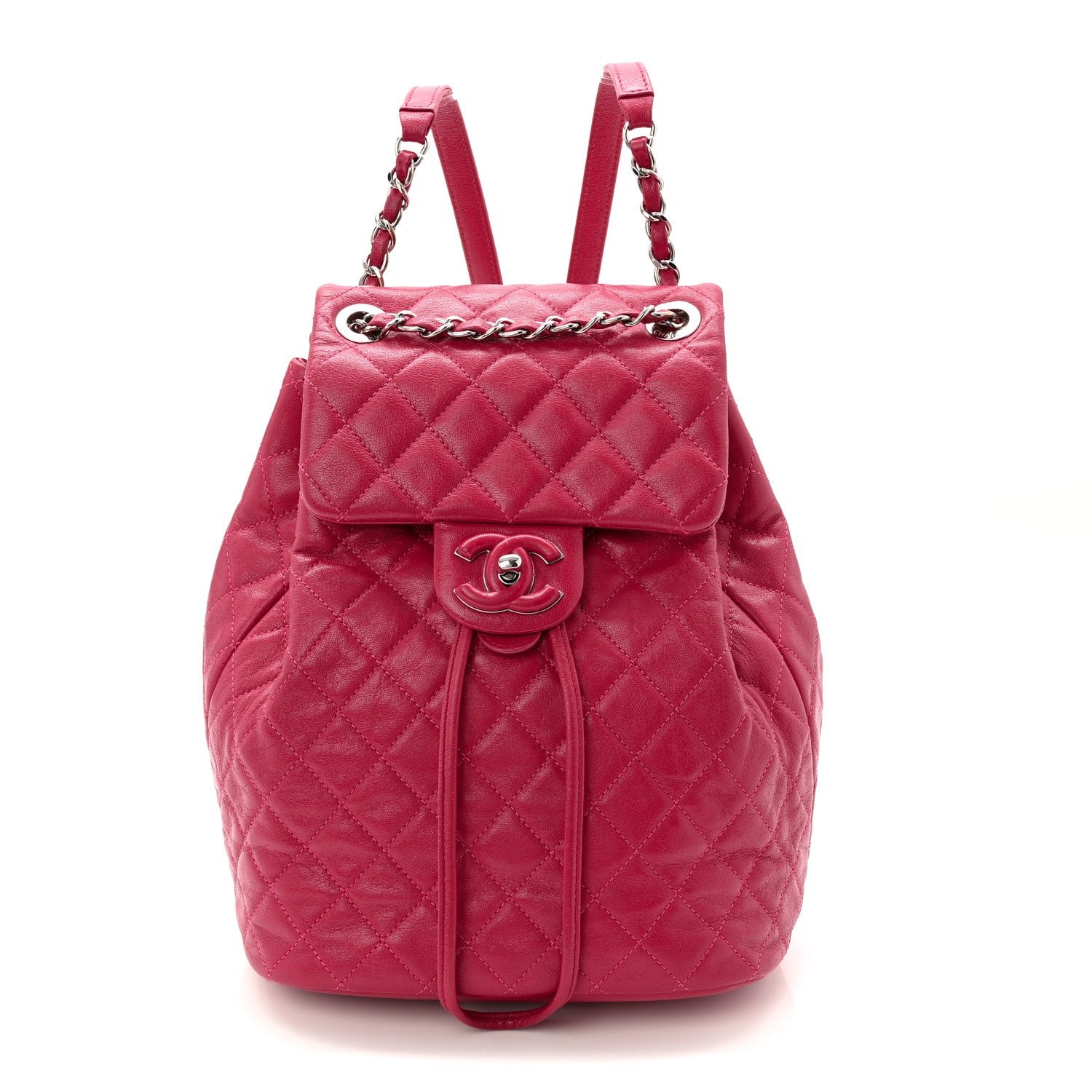 Chanel Calfskin Quilted Small Urban Spirit Backpack Dark Pink