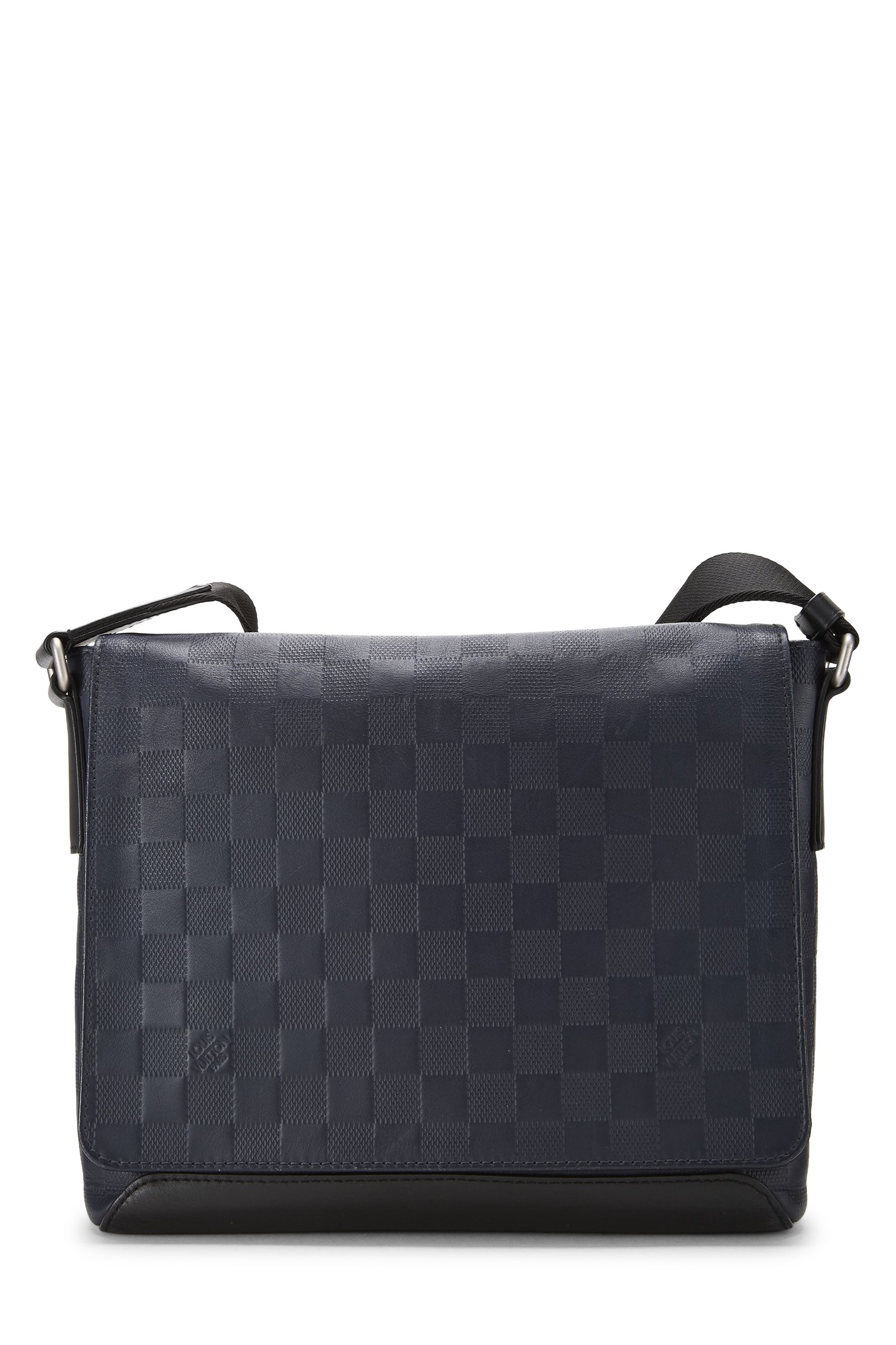 Navy Damier Infini District Messenger PM