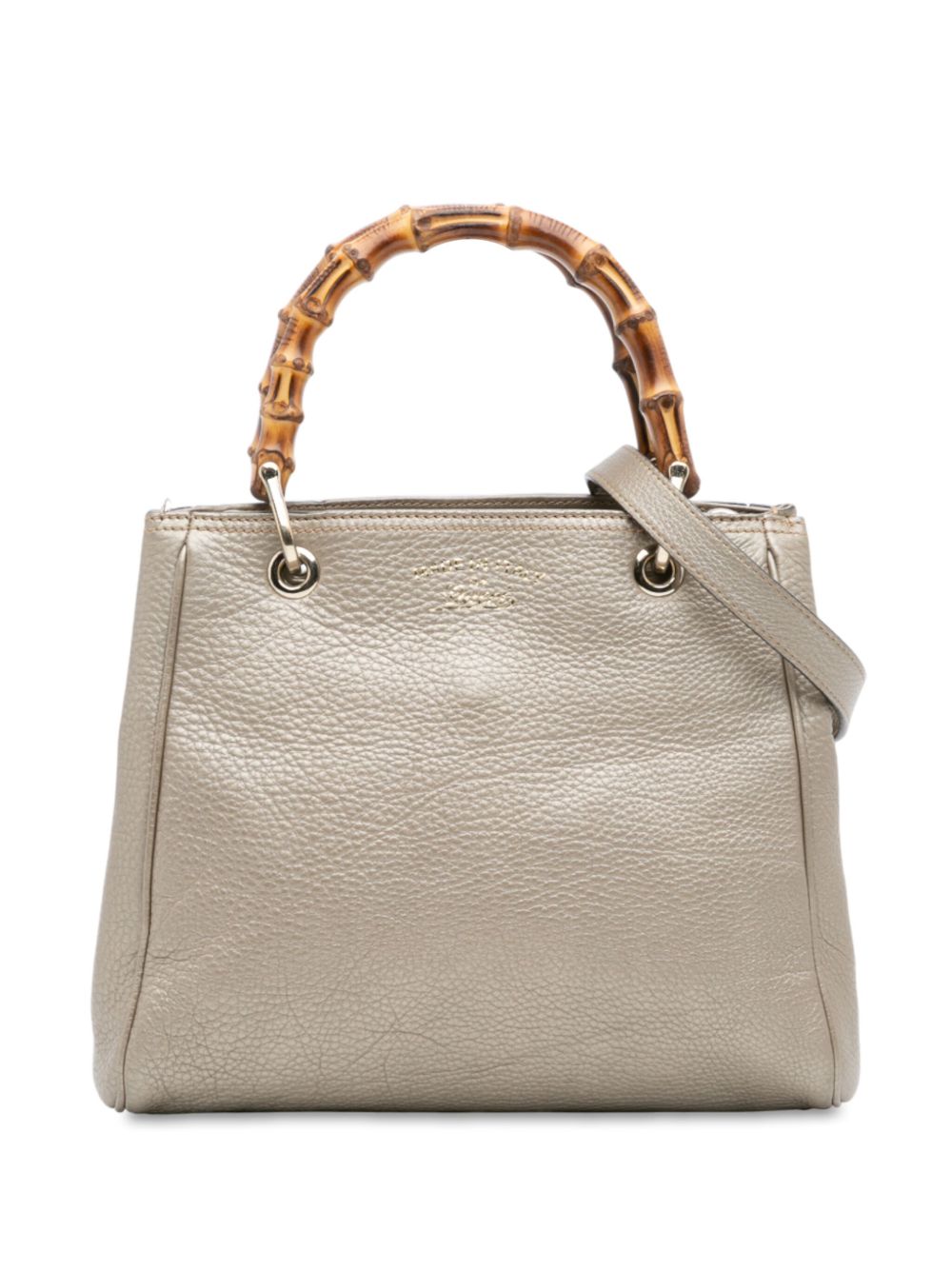 2016-2025 Small Calfskin Bamboo Shopper satchel