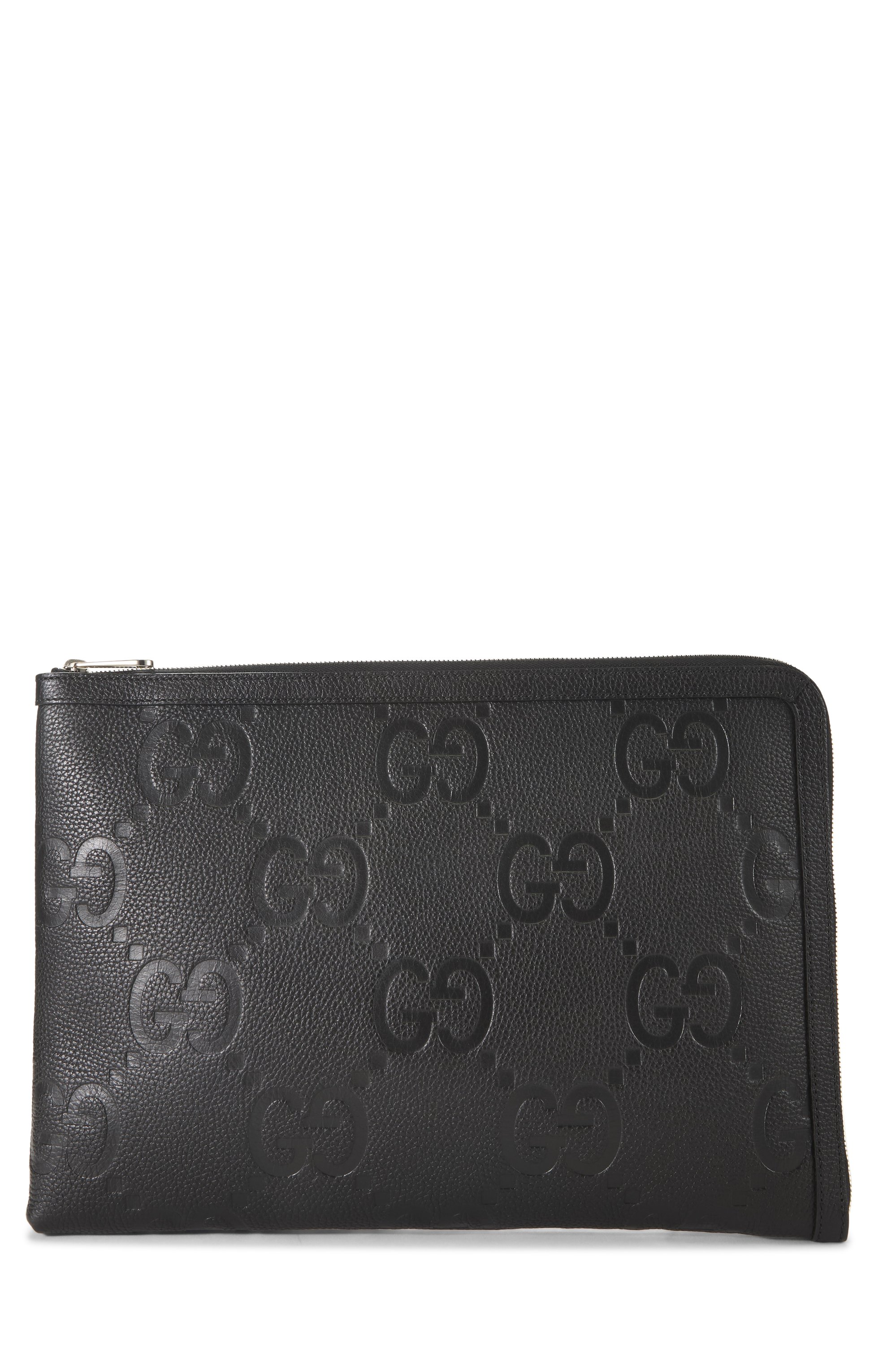 Black Jumbo Guccissima Leather Document Case