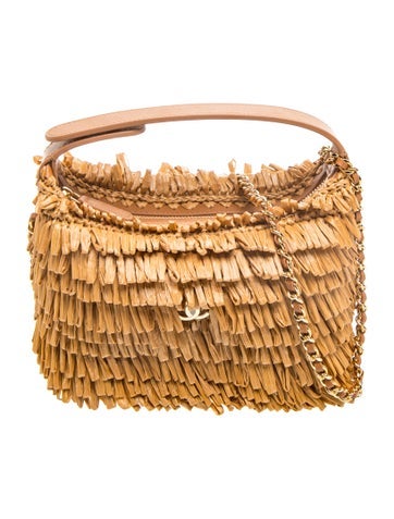 2026 Small Raffia Clutch w/ Chain