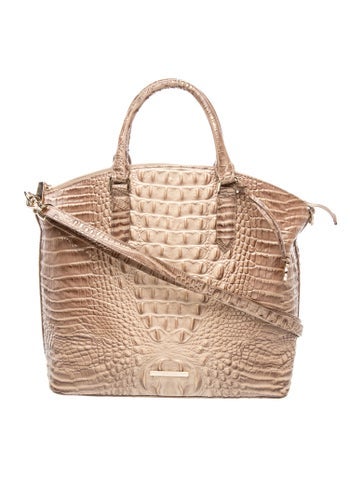 Brahmin Embossed Leather Top Handle Bag