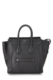 Céline Blue Drummed Calfskin Luggage Mini