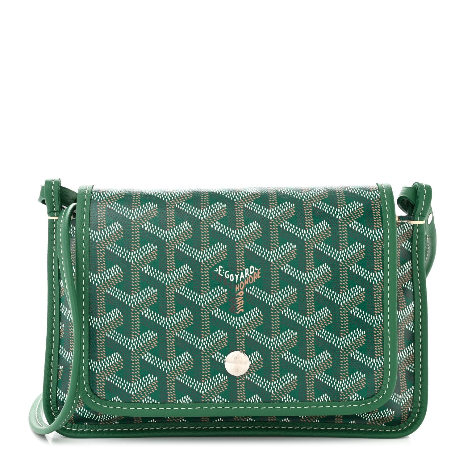 Goyard Goyardine Plumet Wallet Clutch Green