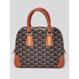 Goyard Goyard Black Chevron Print Coated Canvas Mini Vendome Bag