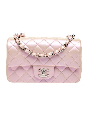 Classic Iridescent Rectangular Mini Flap Bag