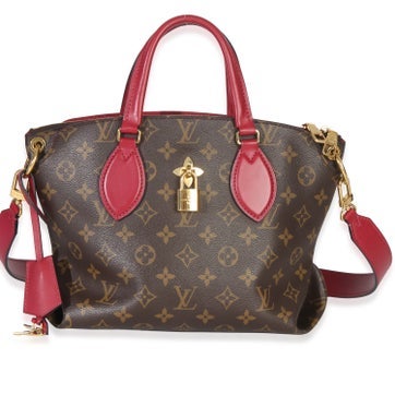 Coated Canvas Flower Zipped Tote PM
