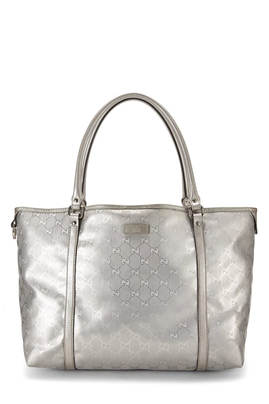 Silver GG Imprime Supreme Joy Tote Large