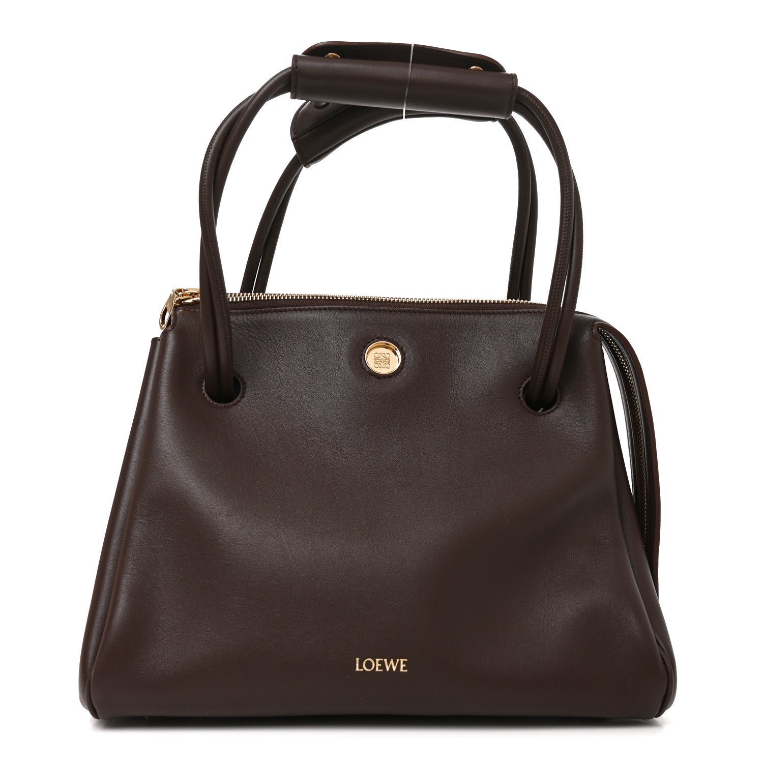 Loewe Supple Calfskin Medium Madrid Bag Dark Chestnut