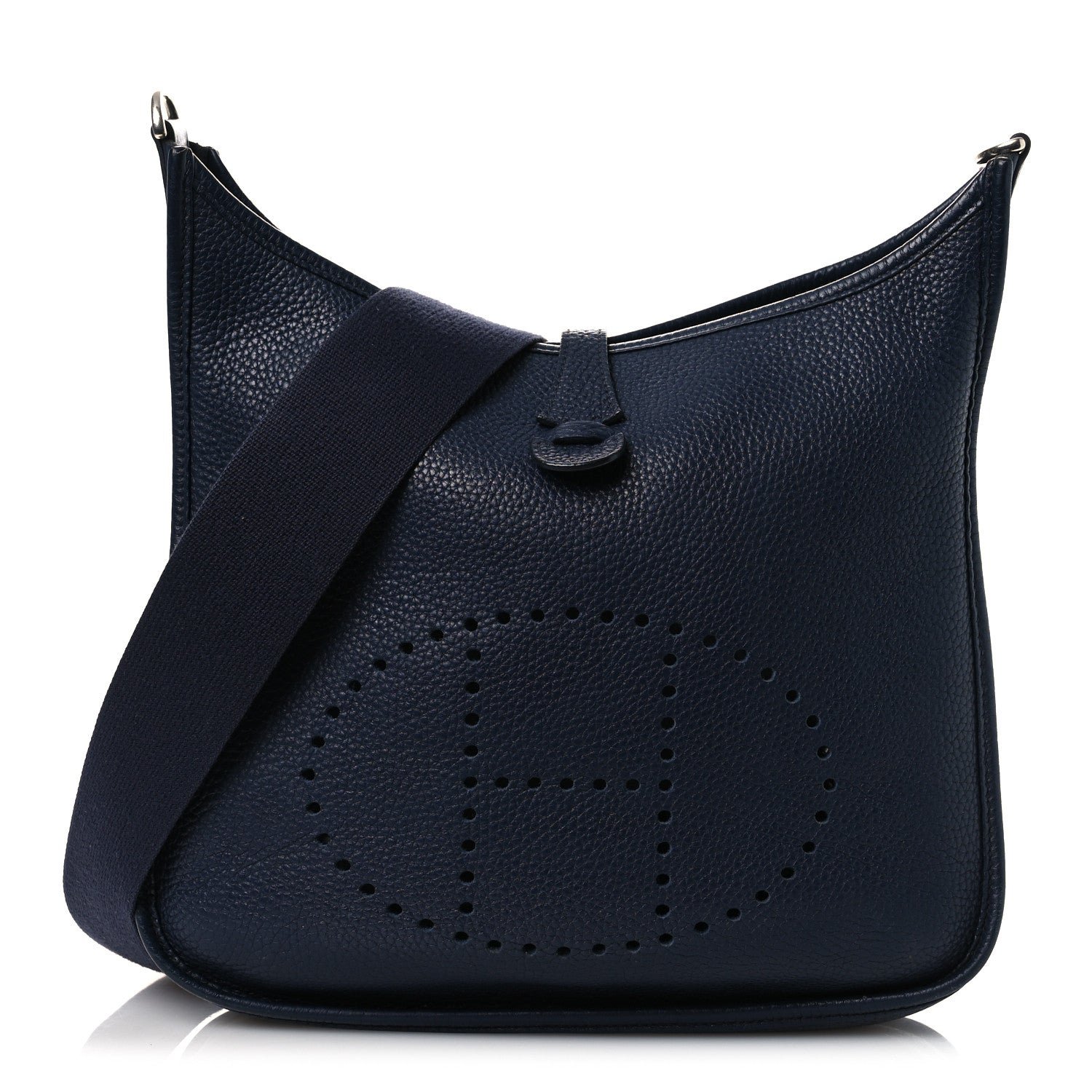 Hermes Taurillon Clemence Evelyne III PM Bleu Nuit