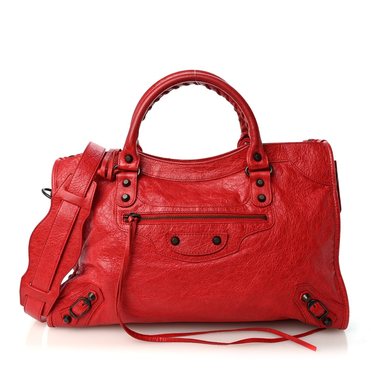 Balenciaga Agneau Classic Hardware City Rouge Coquelicot