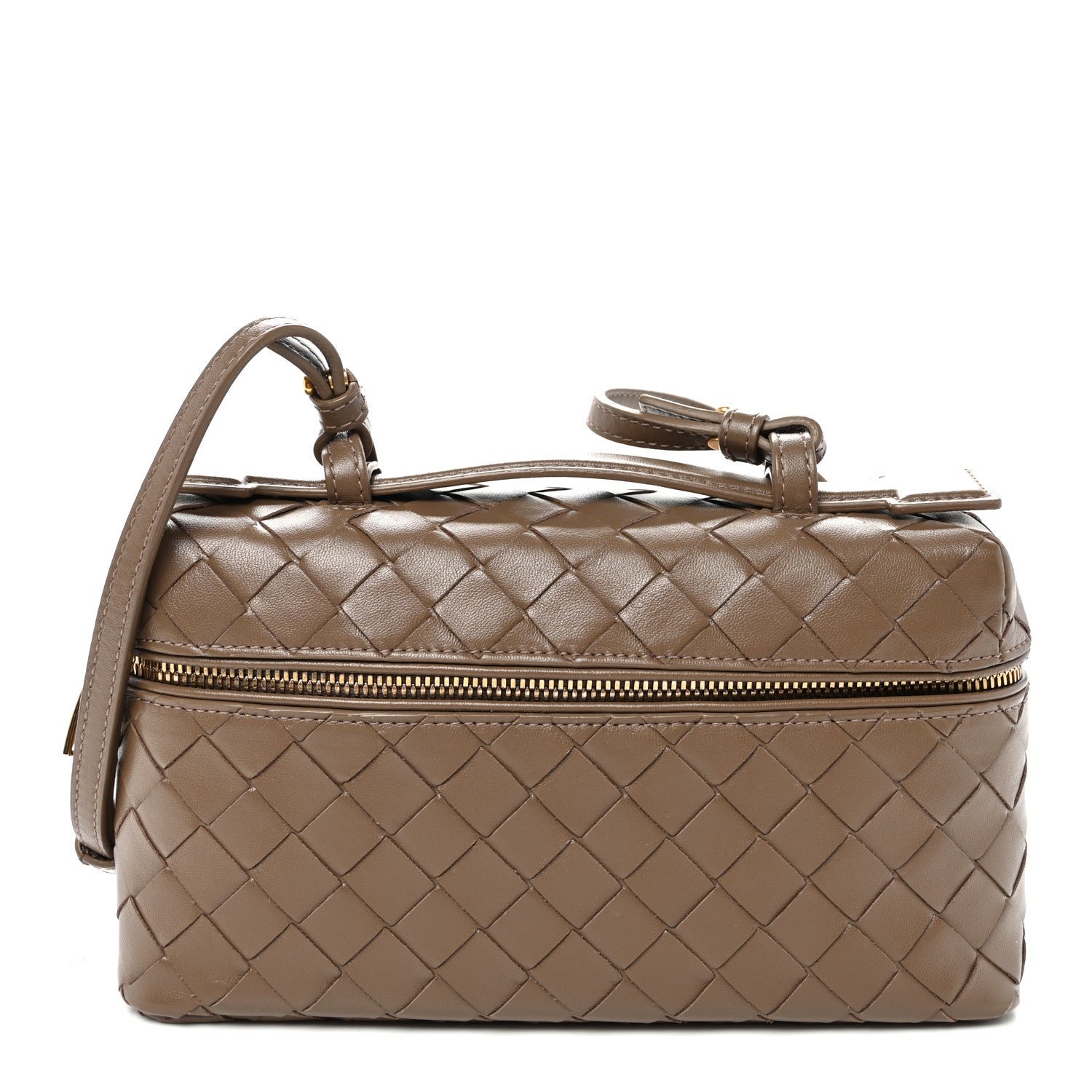 Bottega Veneta Calfskin Intrecciato Bang Bang Vanity Case Pinecone