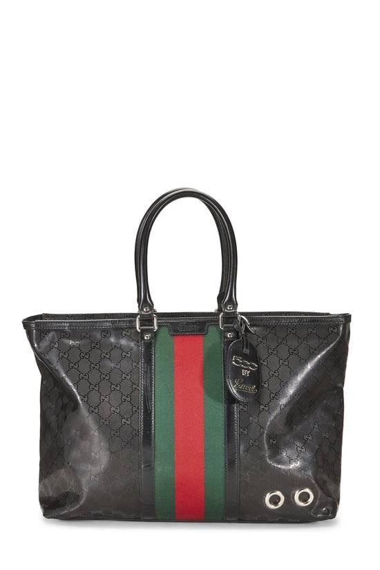 Black GG Imprime Supreme Web Tote