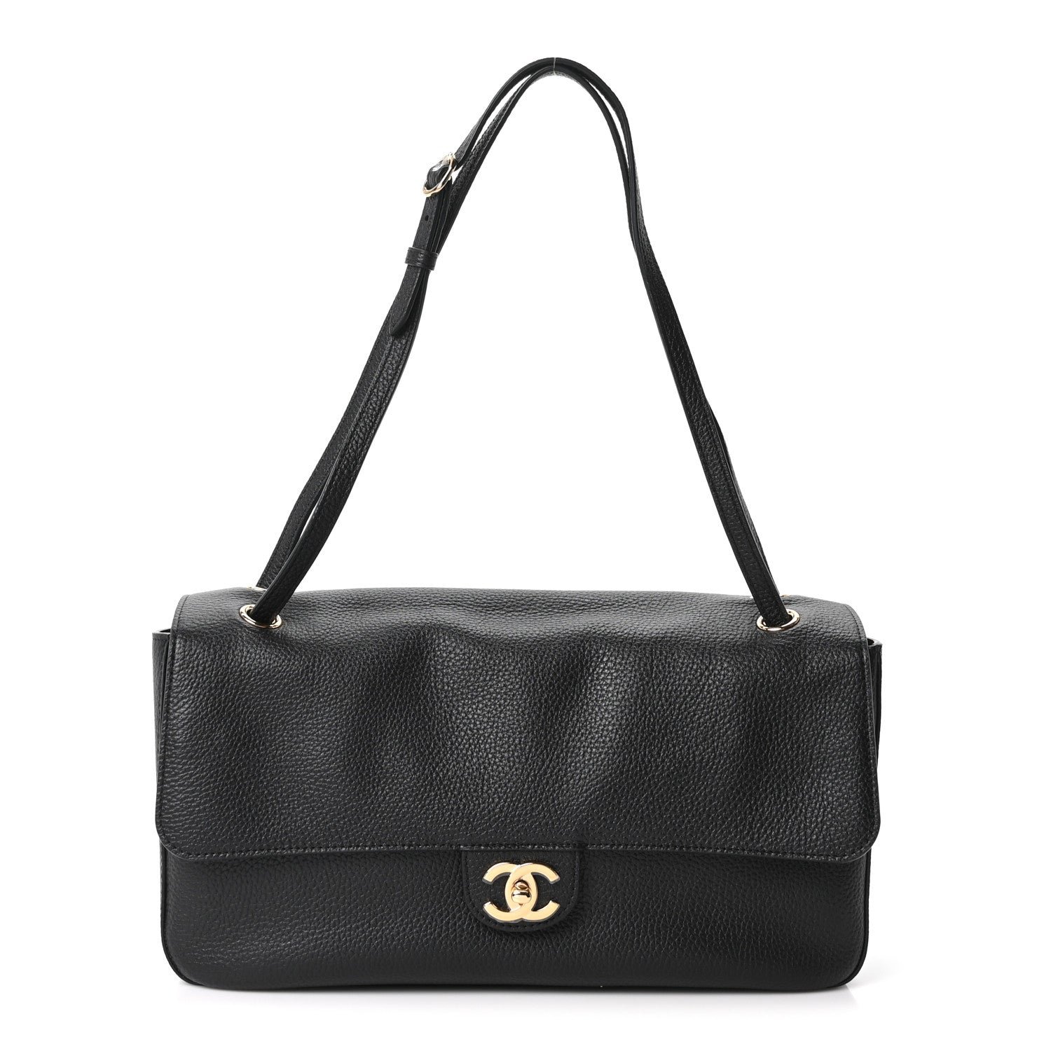 Chanel Grained Calfskin Small Souplissimo Maxi Flap Black