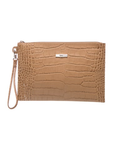Embossed Leather Clutch