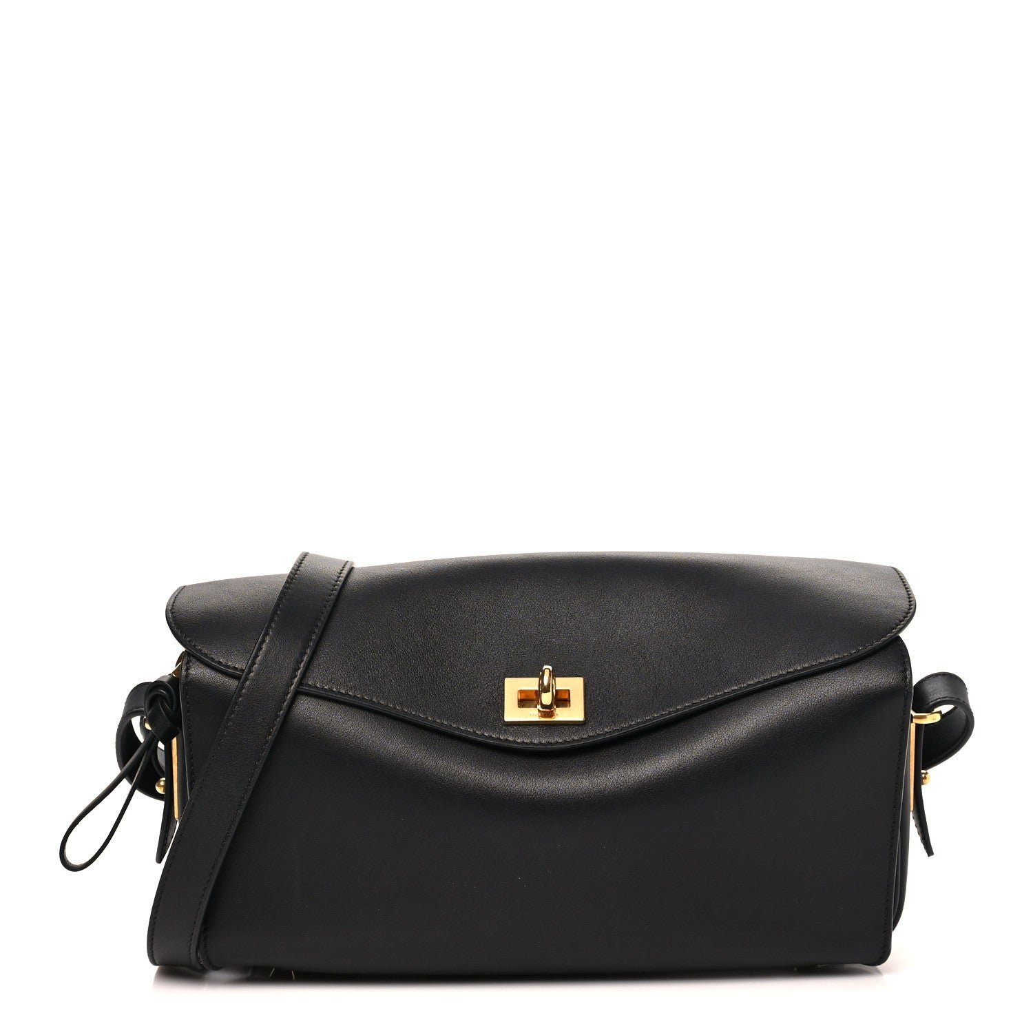 Balenciaga Smooth Calfskin Medium Le 7 Shoulder Bag Black